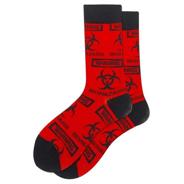 Colorful Men's Socks Harajuku Colorful Happy Funny symbol International chess geometric Formula Cotton Sock Christmas Gift