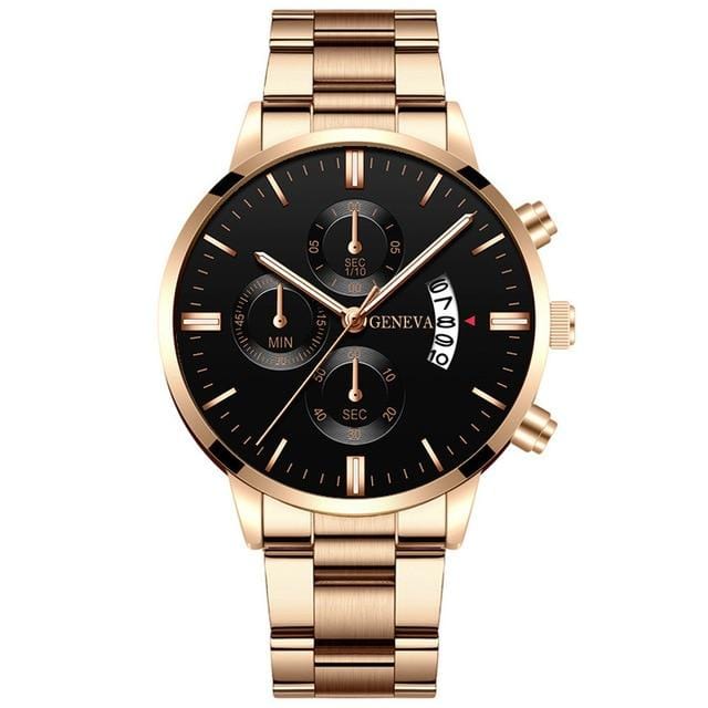 2020 Fashion Trend Men's Stainless Steel Watch Luxury Calendar Quartz Watch Men's Business Casual Watch