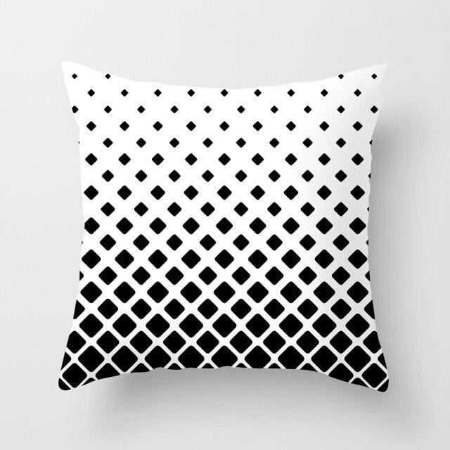 Buy 5 Get 1 Free Black and White Geometric Abstract Decorative Pillowcases Polyester Throw Pillow Case Geometric Pillowcase