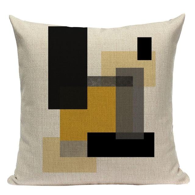 Custom Throw Pillow Covers Geometric Cushion Cover Nordic Decoration Home High Quality Yellow Deer Pillow Case For Pillow