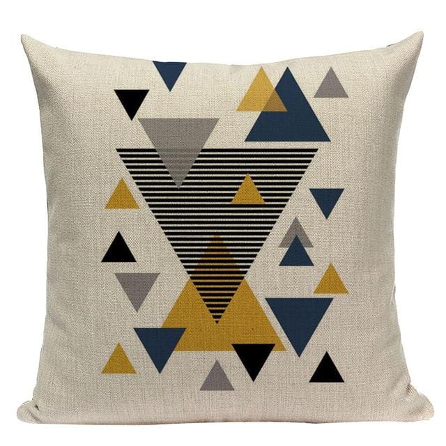 Custom Throw Pillow Covers Geometric Cushion Cover Nordic Decoration Home High Quality Yellow Deer Pillow Case For Pillow