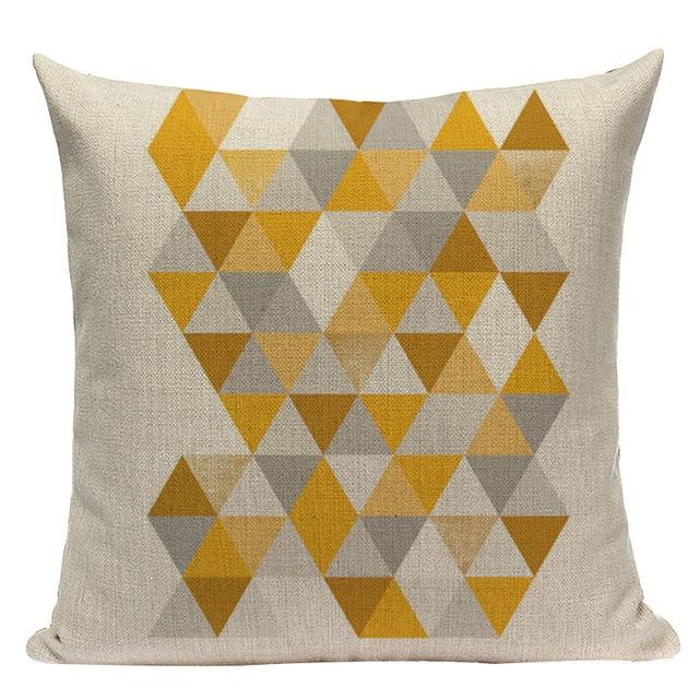 Custom Throw Pillow Covers Geometric Cushion Cover Nordic Decoration Home High Quality Yellow Deer Pillow Case For Pillow