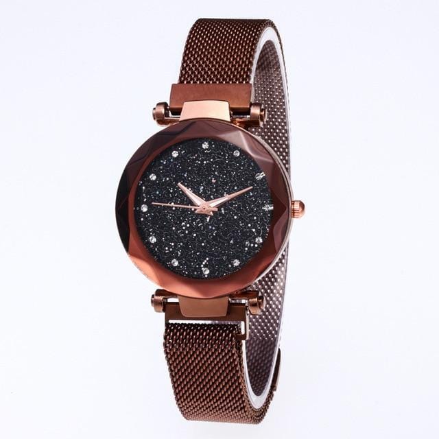 Reloj Mujer Luxury Starry Sky Women Watches Gold Magnetic Mesh Belt Band Watch Women's Fashion Dress Wristwatch Zegarek Damski