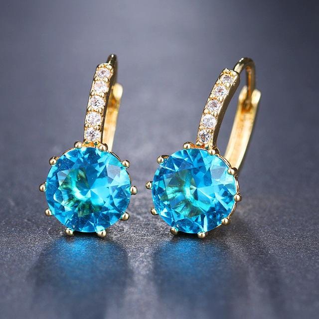 EMMAYA Fashion 10 Colors AAA CZ Element Stud Earrings For Women Wholesale Chea Factory Price