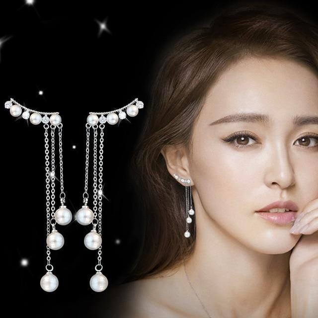 New Fashion Simulated Pearls Pendientes Bijoux Angel Wings Leaf Feather Flowers Stud Earrings For Women Wedding Jewelry Brincos-Earrings-Ultrabasic