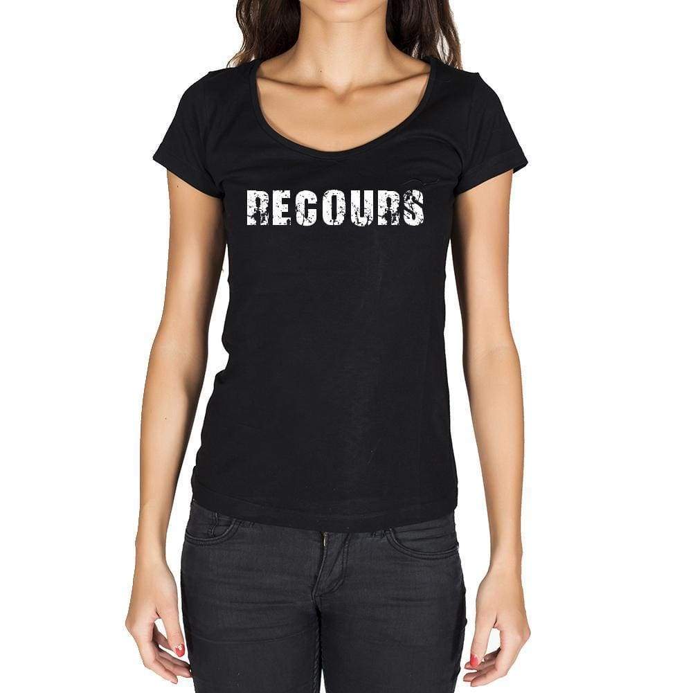 Recours French Dictionary Womens Short Sleeve Round Neck T-Shirt 00010 - Casual