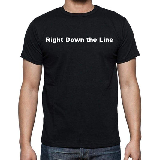 Right Down The Line Mens Short Sleeve Round Neck T-Shirt - Casual