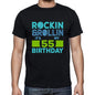 Rockin&rollin 55 Black Mens Short Sleeve Round Neck T-Shirt Gift T-Shirt 00340 - Black / S - Casual
