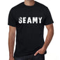 Seamy Mens Retro T Shirt Black Birthday Gift 00553 - Black / Xs - Casual