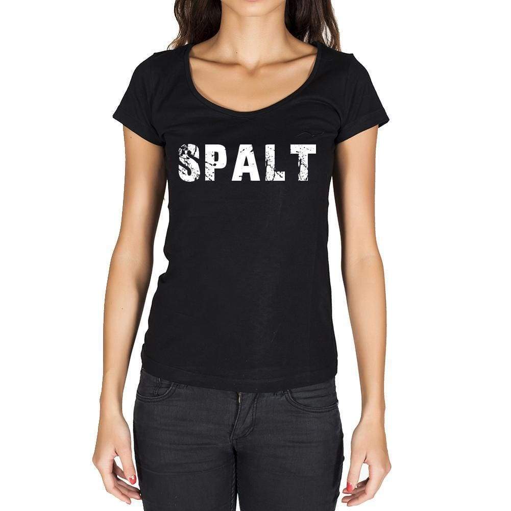Spalt German Cities Black Womens Short Sleeve Round Neck T-Shirt 00002 - Casual