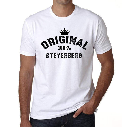 Steyerberg 100% German City White Mens Short Sleeve Round Neck T-Shirt 00001 - Casual