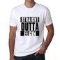Straight Outta Elgin Mens Short Sleeve Round Neck T-Shirt 00027 - White / S - Casual