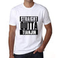Straight Outta Tianjin Mens Short Sleeve Round Neck T-Shirt 00027 - White / S - Casual