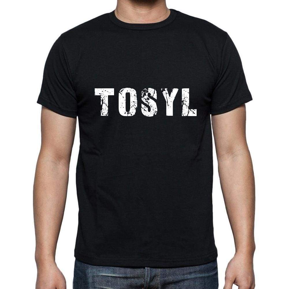 Tosyl Mens Short Sleeve Round Neck T-Shirt 5 Letters Black Word 00006 - Casual