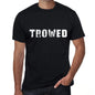 Trowed Mens Vintage T Shirt Black Birthday Gift 00554 - Black / Xs - Casual