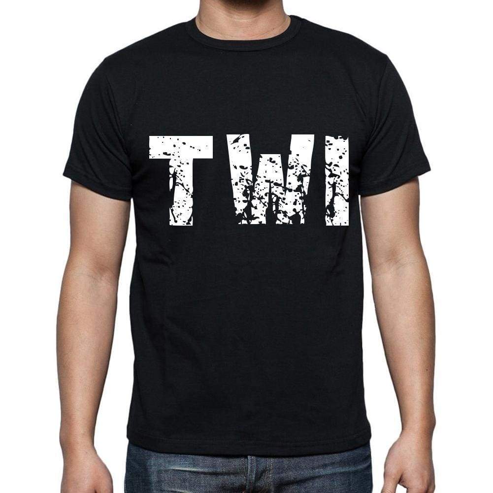 Twi Men T Shirts Short Sleeve T Shirts Men Tee Shirts For Men Cotton Black 3 Letters - Casual