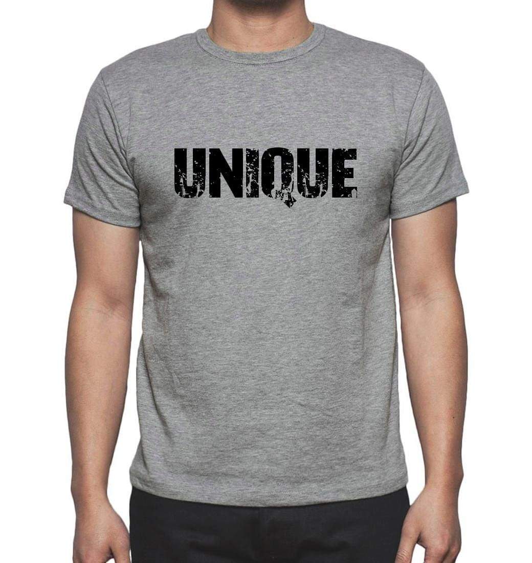 Unique Grey Mens Short Sleeve Round Neck T-Shirt 00018 - Grey / S - Casual