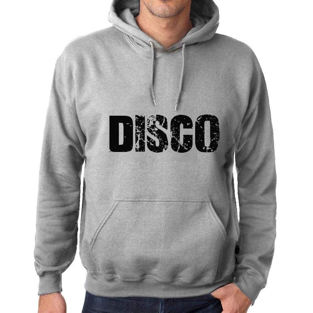 Unisex Printed Graphic Cotton Hoodie Popular Words Disco Grey Marl - Grey Marl / Xs / Cotton - Hoodies