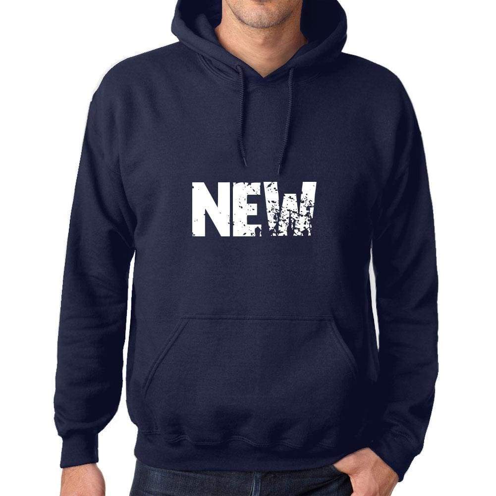 Unisex Printed Graphic Cotton Hoodie Popular Words New French Navy - French Navy / Xs / Cotton - Hoodies