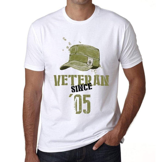 Veteran Since 05 Mens T-Shirt White Birthday Gift 00436 - White / Xs - Casual