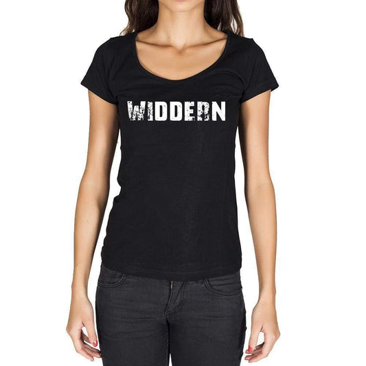 Widdern German Cities Black Womens Short Sleeve Round Neck T-Shirt 00002 - Casual