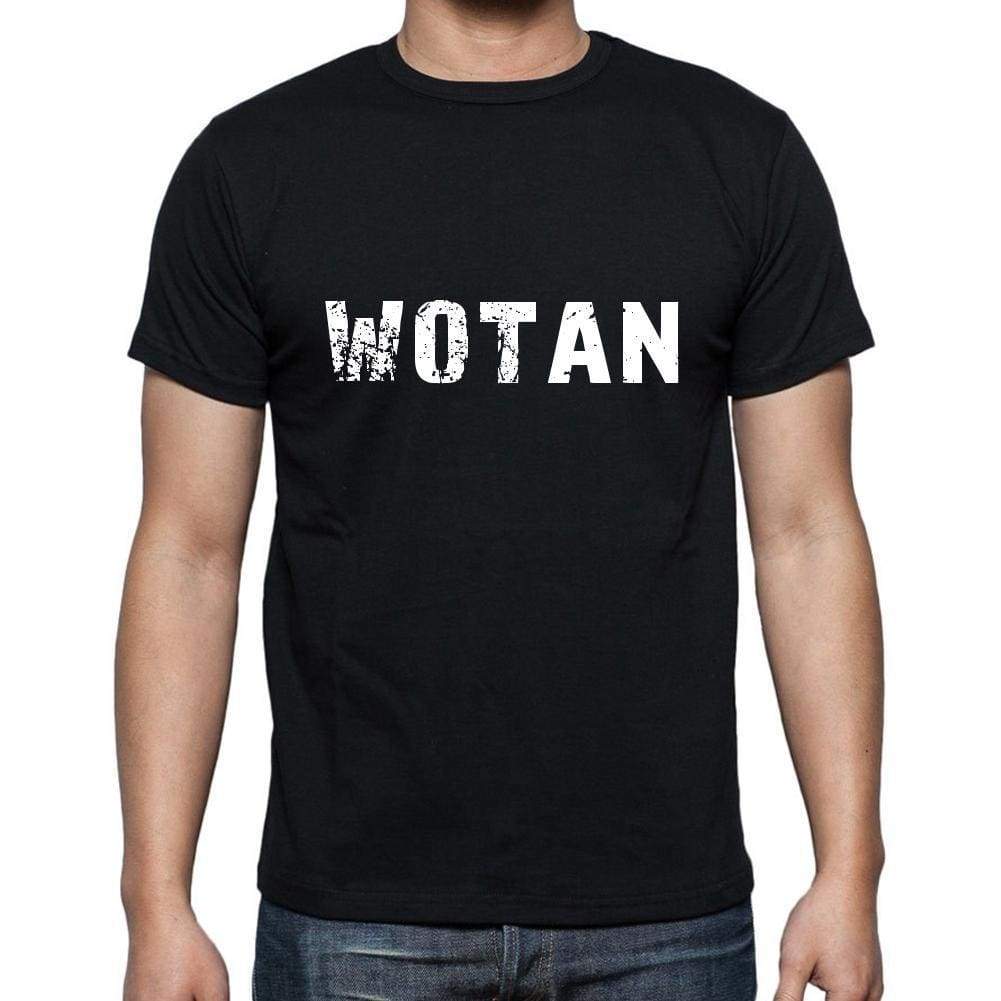 Wotan Mens Short Sleeve Round Neck T-Shirt 5 Letters Black Word 00006 - Casual